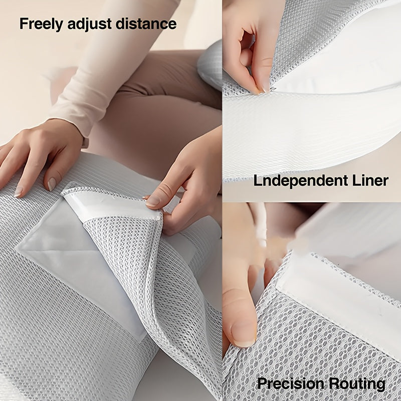 Adjustable Pregnancy Pillow, Ergonomic Maternity Support for Back and Belly with Removable Washable Cover