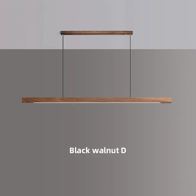 Ardenia pendant light in Black Walnut D, with a matching linear ceiling canopy