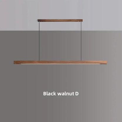 Ardenia pendant light in Black Walnut D, with a matching linear ceiling canopy