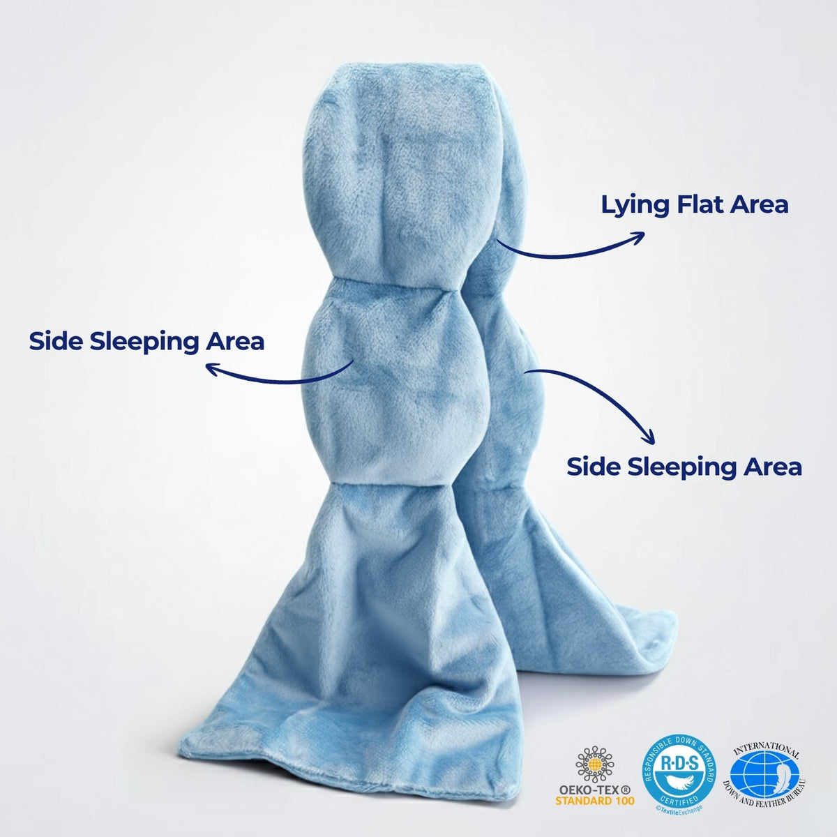 Weighted Sleep Mask for Side and Back Sleepers, Strapless Light Blocking Eye Mask, Freezer Friendly