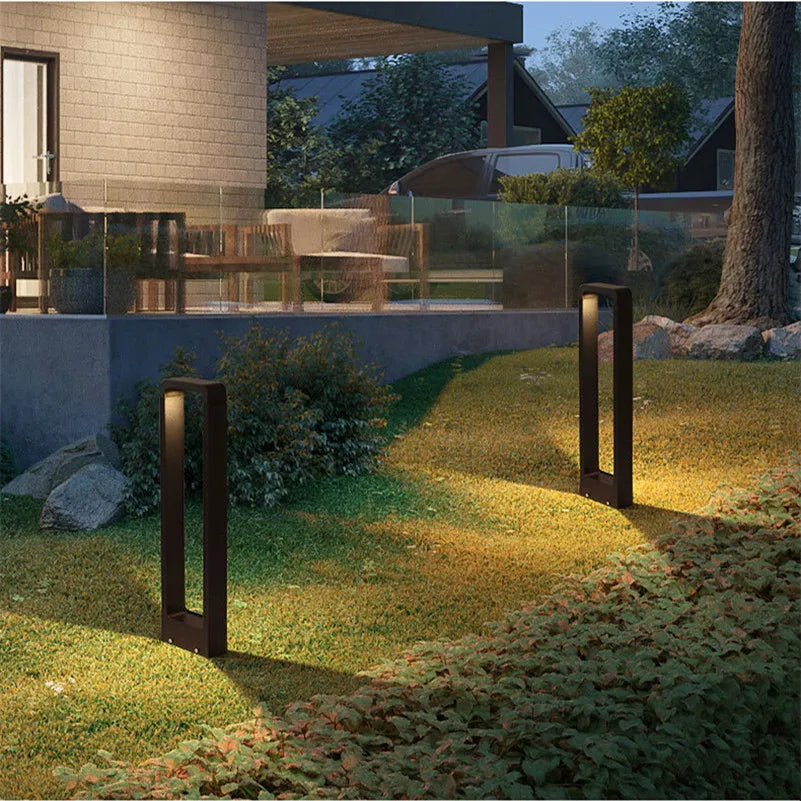 Outdoor LED Ground Light, Modern Aluminum Pathway Bollard Light, IP65 Waterproof Garden and Patio Lighting