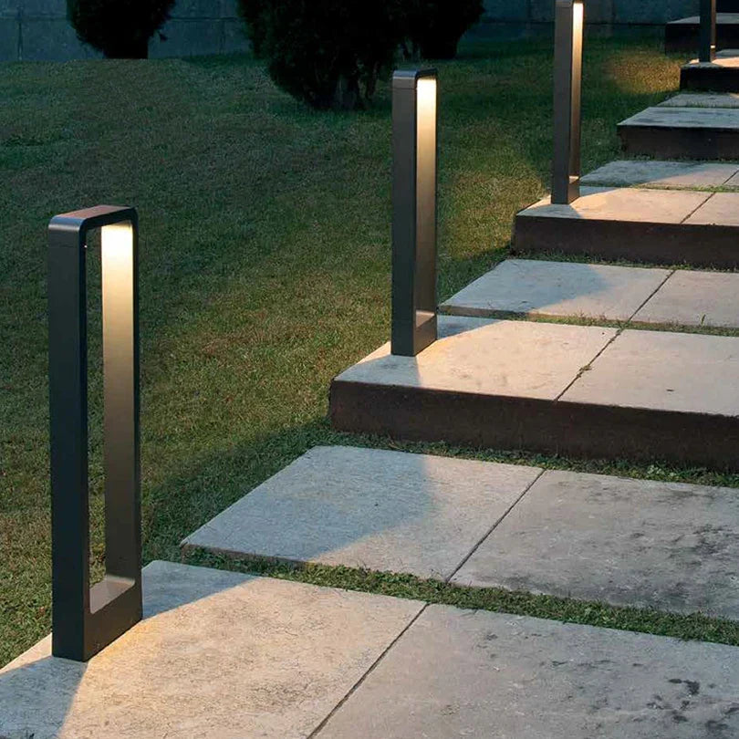 Outdoor LED Ground Light, Modern Aluminum Pathway Bollard Light, IP65 Waterproof Garden and Patio Lighting