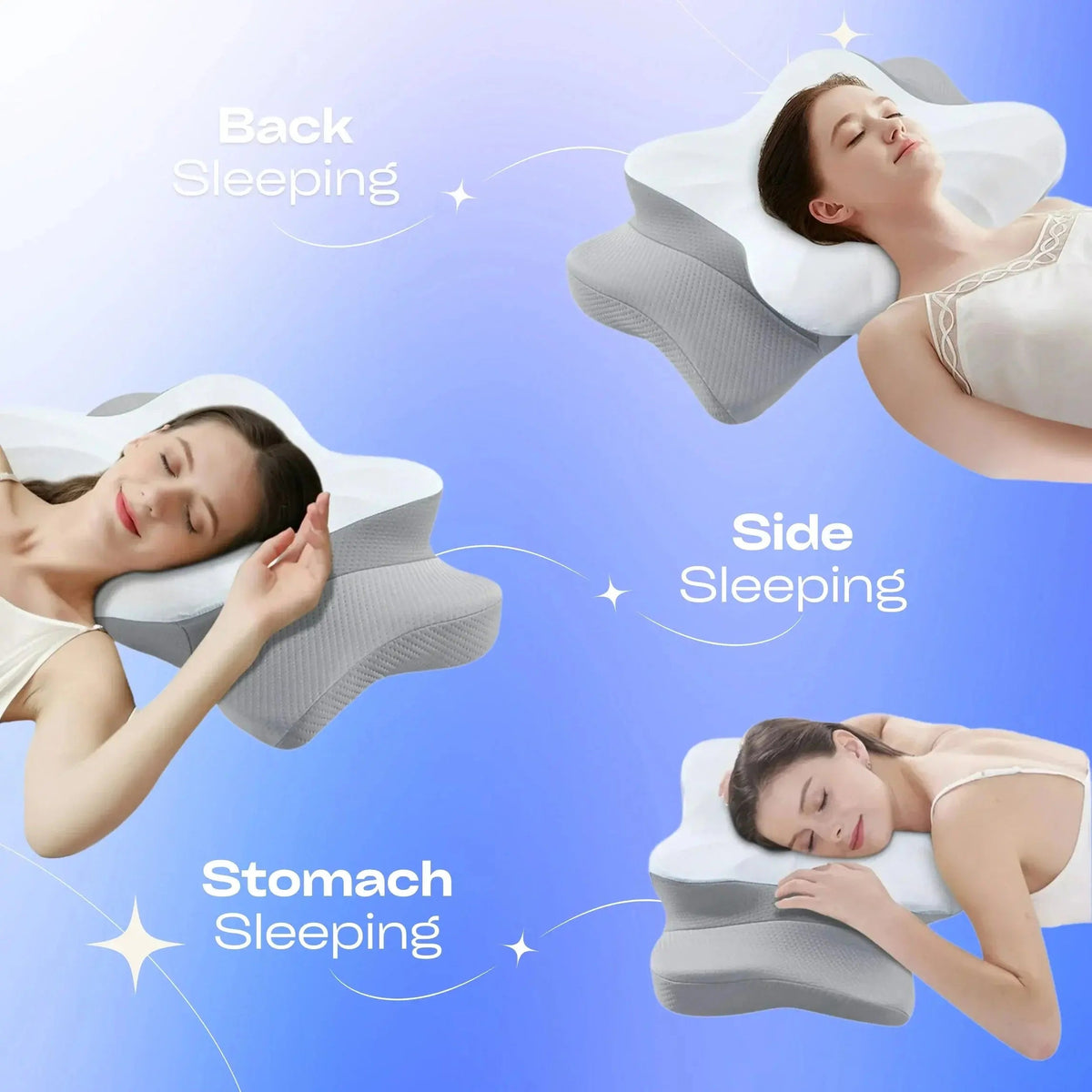 Cooling Contour Memory Foam Pillow, Extra Thick Ergonomic Bed Pillow for Neck Support
