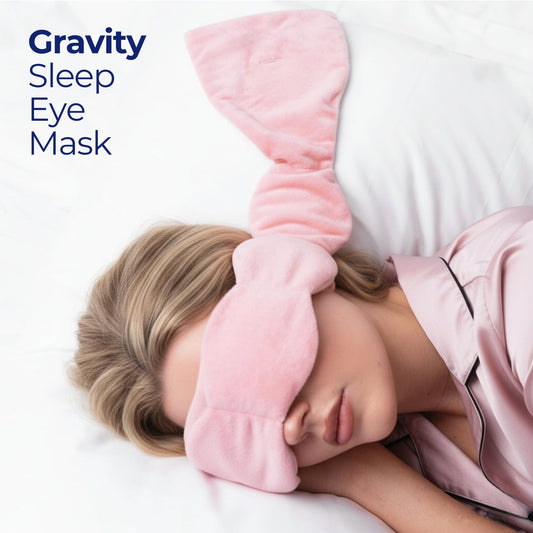 Weighted Sleep Mask for Side and Back Sleepers, Strapless Light Blocking Eye Mask, Freezer Friendly