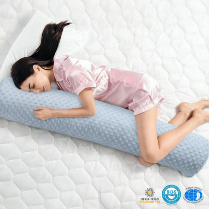 Long Body Pillow for Side Sleepers, Soft Memory Fiber Hugging Pillow, 24 in or 39 in