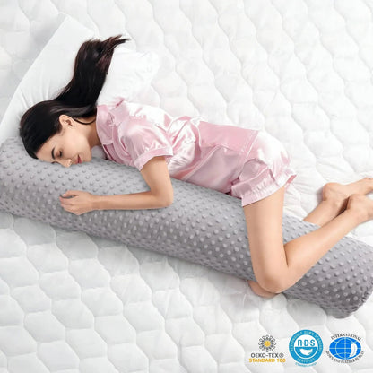Long Body Pillow for Side Sleepers, Soft Memory Fiber Hugging Pillow, 24 in or 39 in