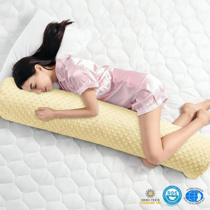 Long Body Pillow for Side Sleepers, Soft Memory Fiber Hugging Pillow, 24 in or 39 in