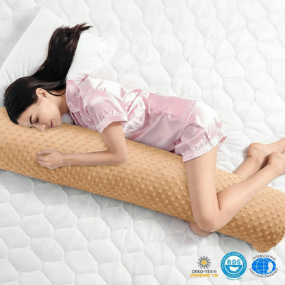 Long Body Pillow for Side Sleepers, Soft Memory Fiber Hugging Pillow, 24 in or 39 in