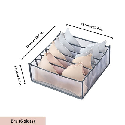Mesh Drawer Clothes Organizers, Foldable Closet Storage Boxes for Underwear, Socks, Bras and Shirts, 4 Sizes