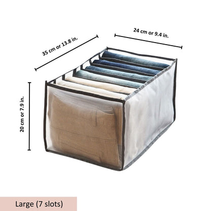 Mesh Drawer Clothes Organizers, Foldable Closet Storage Boxes for Underwear, Socks, Bras and Shirts, 4 Sizes