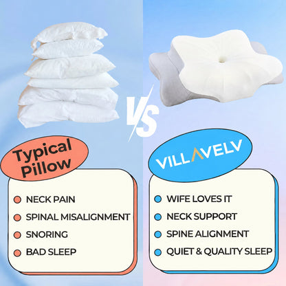Cooling Contour Memory Foam Pillow, Extra Thick Ergonomic Bed Pillow for Neck Support