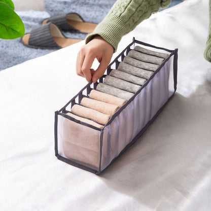 Mesh Drawer Clothes Organizers, Foldable Closet Storage Boxes for Underwear, Socks, Bras and Shirts, 4 Sizes