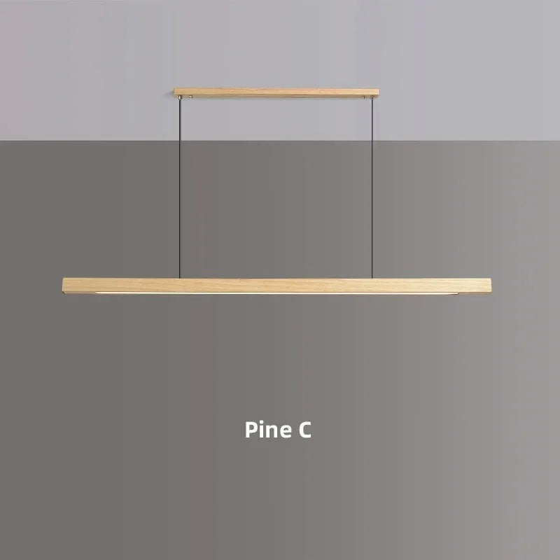Ardenia pendant light in Pine C, with a matching linear ceiling canopy