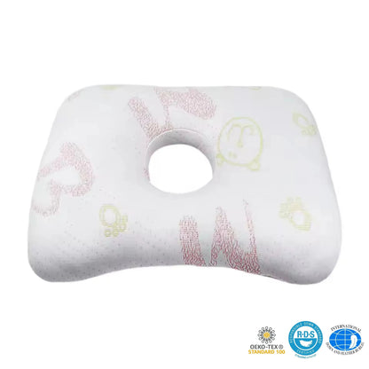 Ear Piercing Pillow with Ear Hole, Donut Pillow for Side Sleepers, Adjustable Cotton Fill