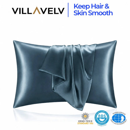 Silky Satin Pillowcase, Smooth Cooling Standard Pillow Cover, 20 x 30 in, 7 Colors