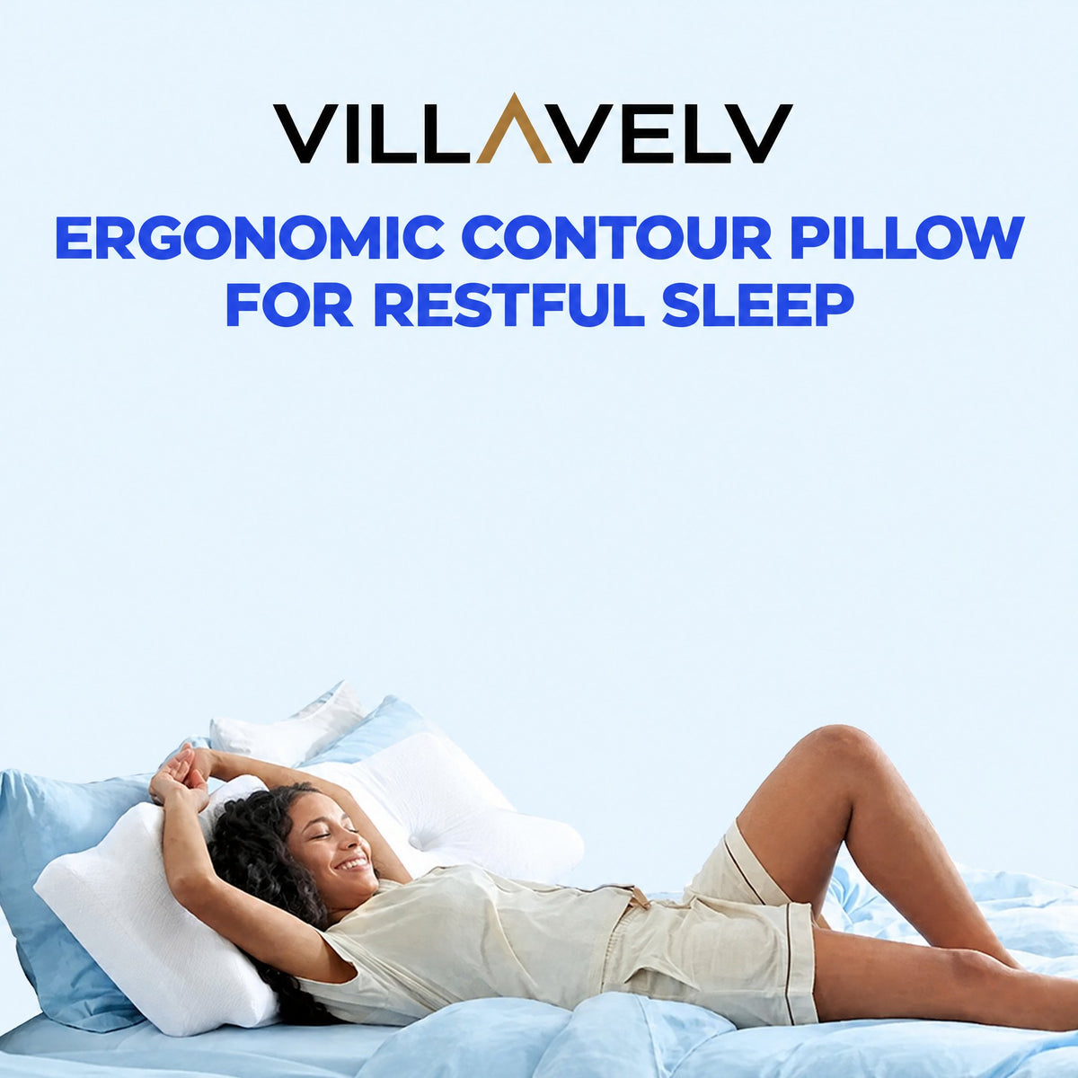 Cooling Contour Memory Foam Pillow, Extra Thick Ergonomic Bed Pillow for Neck Support