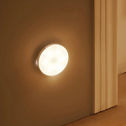 Circle Motion Sensor Night Light, Wireless LED Puck Light for Stairs, Closets and Hallways