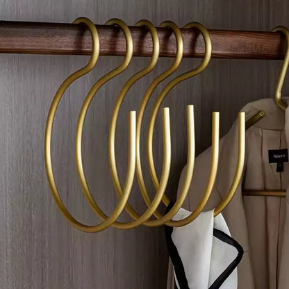 S Shaped Hooks 5 Pack, Matte Metal S Hooks for Hanging Clothes, Bags, Cookware and Tools