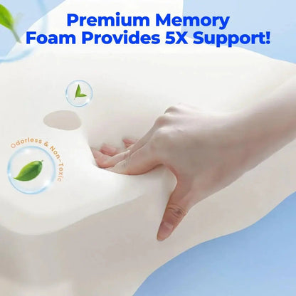 Elevated Contour Memory Foam Pillow, High Loft Ergonomic Pillow for Side and Back Sleepers