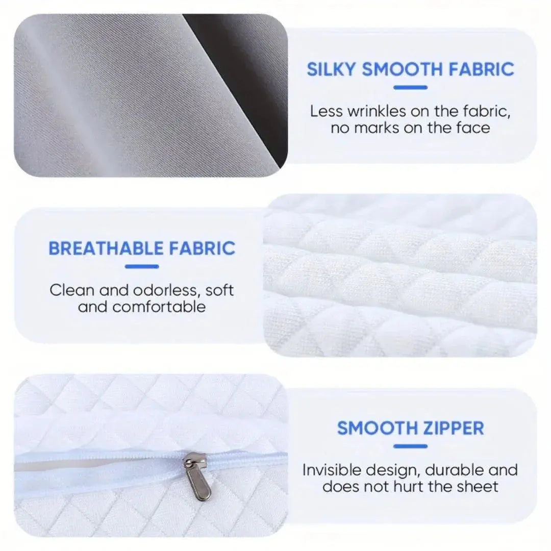 Elevated Contour Memory Foam Pillow, High Loft Ergonomic Pillow for Side and Back Sleepers