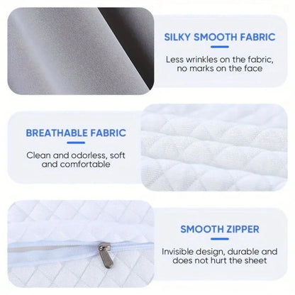 Elevated Contour Memory Foam Pillow, High Loft Ergonomic Pillow for Side and Back Sleepers