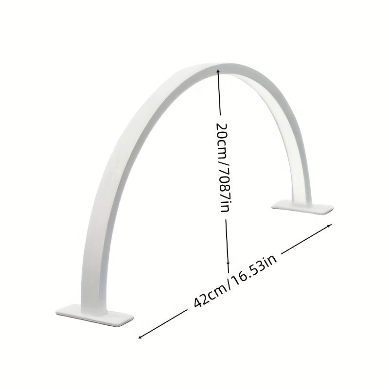 Arc LED Desk Lamp, USB Powered Half Moon Light with 3 Color Tones and Dimming for Nail Art, Desk and Vanity