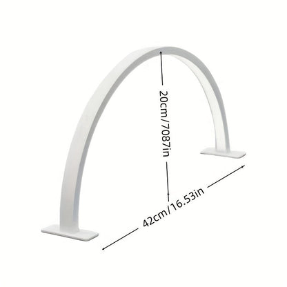 Arc LED Desk Lamp, USB Powered Half Moon Light with 3 Color Tones and Dimming for Nail Art, Desk and Vanity
