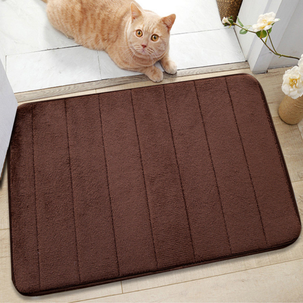 Soft Absorbent Microfiber Bath Mat, Non Slip Quick Dry Bathroom Rug, Machine Washable, 2 Sizes, 8 Colors