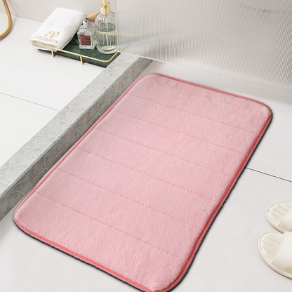 Soft Absorbent Microfiber Bath Mat, Non Slip Quick Dry Bathroom Rug, Machine Washable, 2 Sizes, 8 Colors