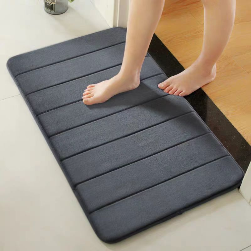 Soft Absorbent Microfiber Bath Mat, Non Slip Quick Dry Bathroom Rug, Machine Washable, 2 Sizes, 8 Colors