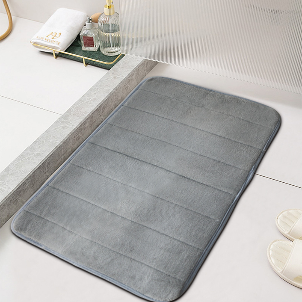 Soft Absorbent Microfiber Bath Mat, Non Slip Quick Dry Bathroom Rug, Machine Washable, 2 Sizes, 8 Colors