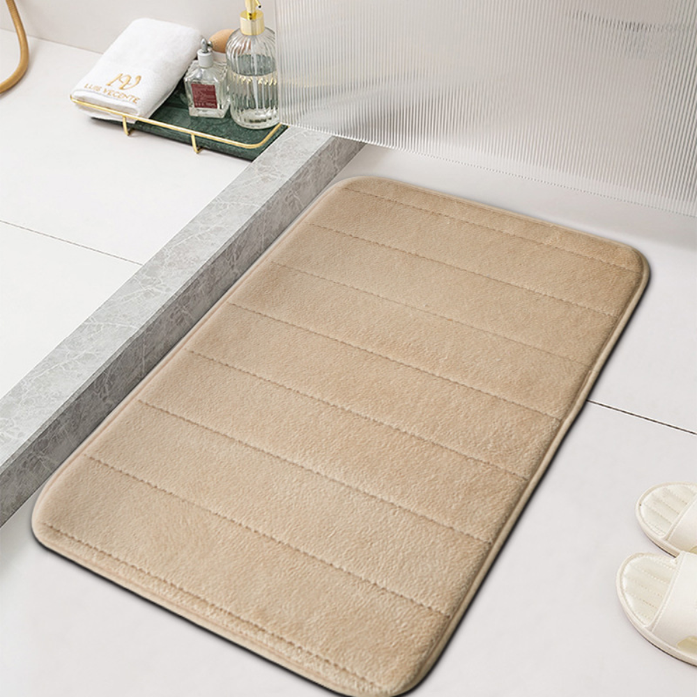 Soft Absorbent Microfiber Bath Mat, Non Slip Quick Dry Bathroom Rug, Machine Washable, 2 Sizes, 8 Colors