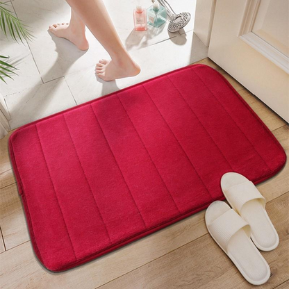 Soft Absorbent Microfiber Bath Mat, Non Slip Quick Dry Bathroom Rug, Machine Washable, 2 Sizes, 8 Colors