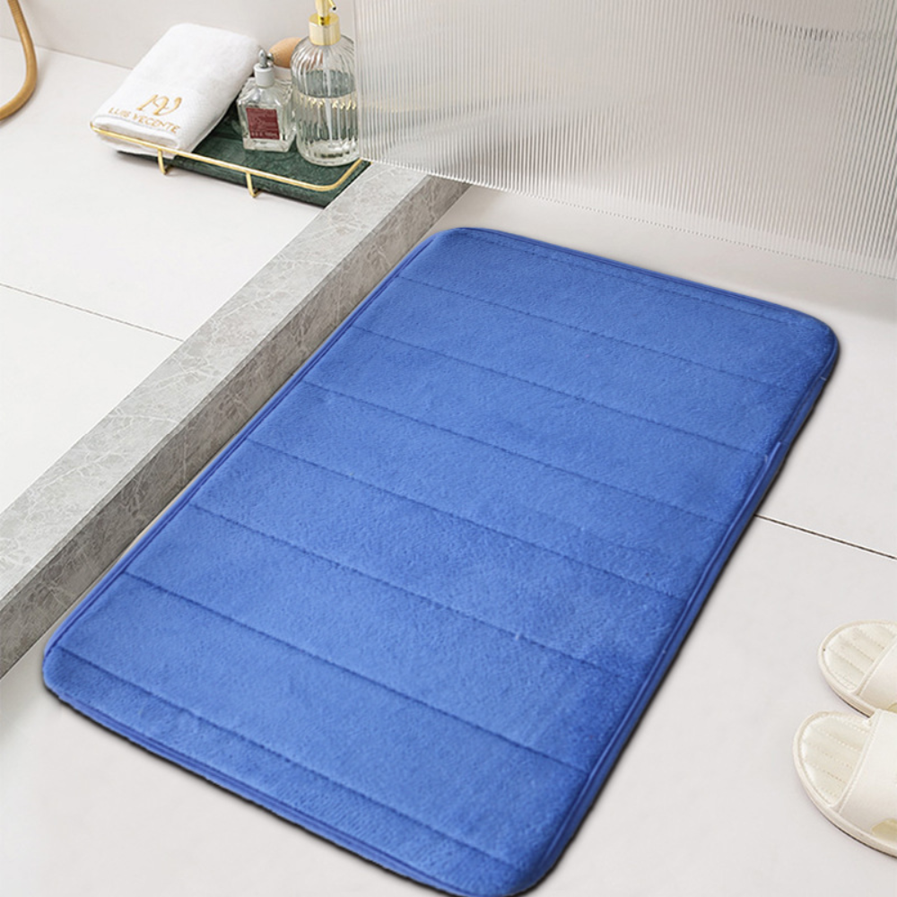 Soft Absorbent Microfiber Bath Mat, Non Slip Quick Dry Bathroom Rug, Machine Washable, 2 Sizes, 8 Colors