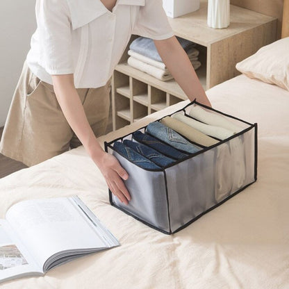 Mesh Drawer Clothes Organizers, Foldable Closet Storage Boxes for Underwear, Socks, Bras and Shirts, 4 Sizes