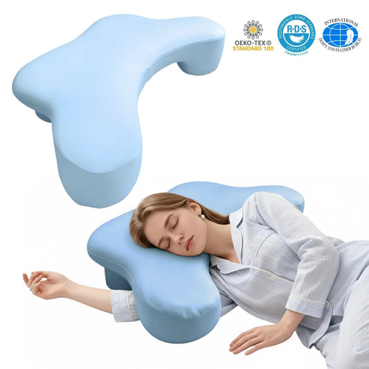 Arm Pillow for Side Sleepers, Ergonomic Bed Pillow with Arm Hole and Shoulder Cutout