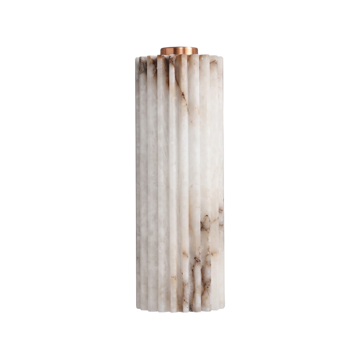 Marlowe Real Marble and Copper LED Wall Sconce Warm 3000K Light for Bedrooms and Hallways