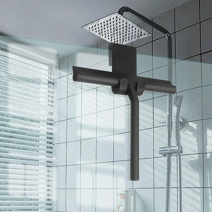 Modern Shower Squeegee with Silicone Blade, Bathroom Glass Door Wiper for Mirrors, Tiles and Windows