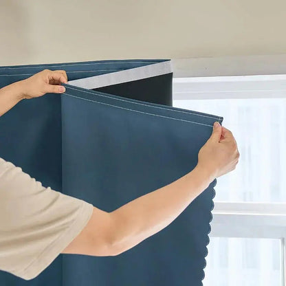 Portable Blackout Curtains, Self Adhesive Window Blackout Cover, No Drill, Cut to Size
