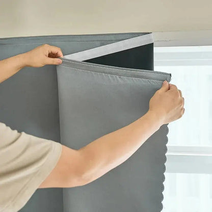 Portable Blackout Curtains, Self Adhesive Window Blackout Cover, No Drill, Cut to Size