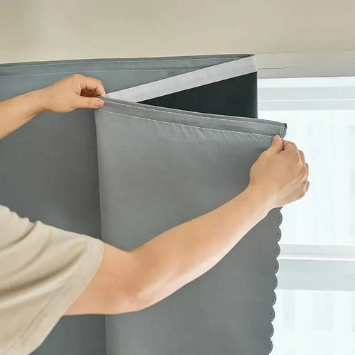 Portable Blackout Curtains, Self Adhesive Window Blackout Cover, No Drill, Cut to Size