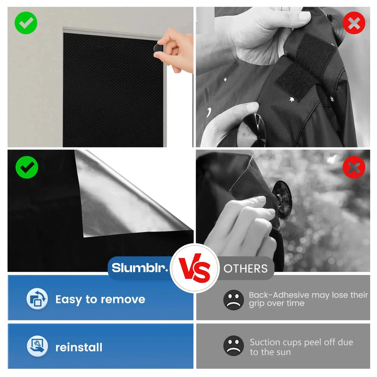 Magnetic Blackout Window Shade, DIY Blackout Curtain for Bedroom and Sleep