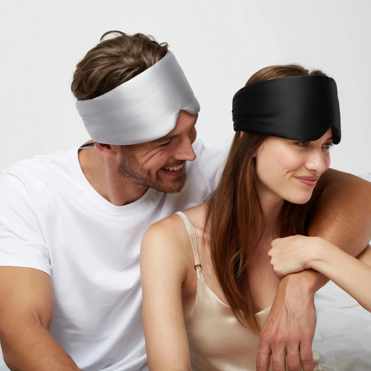 Satin Sleep Mask for Total Darkness, Full Coverage Eye Mask with Adjustable Strap
