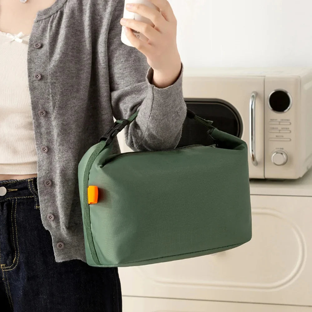 Insulated Lunch Bag with Zipper, Large Reusable Lunch Tote for Work, Office, Picnics and Travel