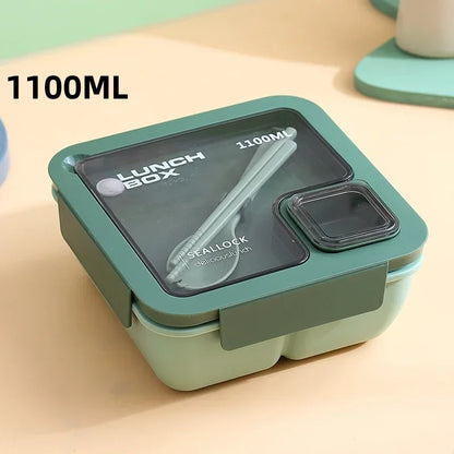 Leak Proof Bento Lunch Box with Cutlery, Microwave and Dishwasher Safe Lunch Container, 850 or 1100 ml