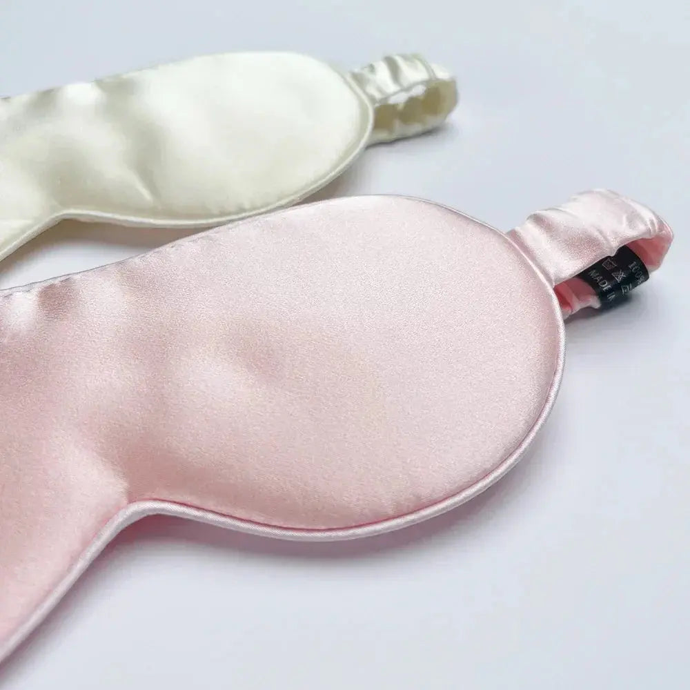 Bamboo Sleep Mask with Adjustable Strap, Contoured Light Blocking Eye Mask for Travel and Naps