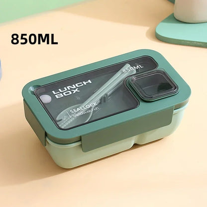 Leak Proof Bento Lunch Box with Cutlery, Microwave and Dishwasher Safe Lunch Container, 850 or 1100 ml
