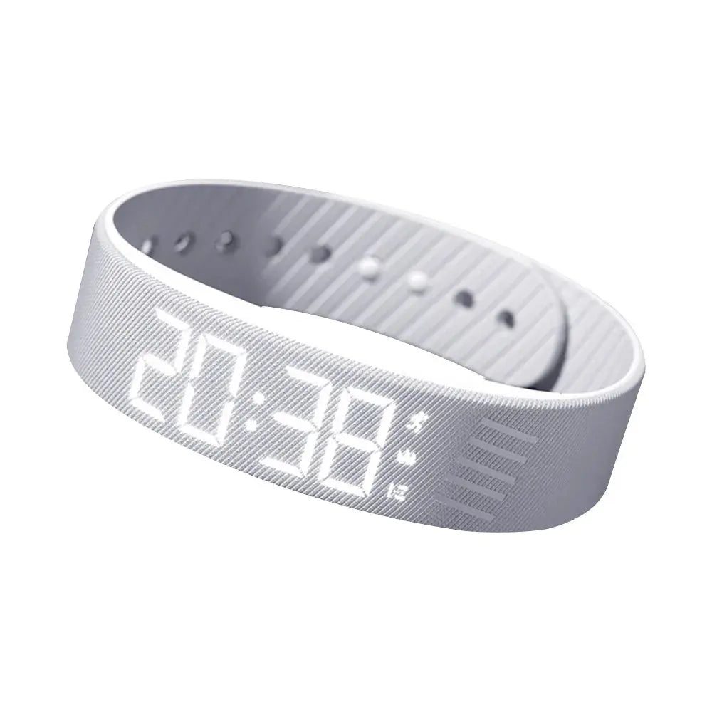 Vibrating Alarm Watch, Silent LED Digital Wrist Alarm with Pedometer and Silicone Strap