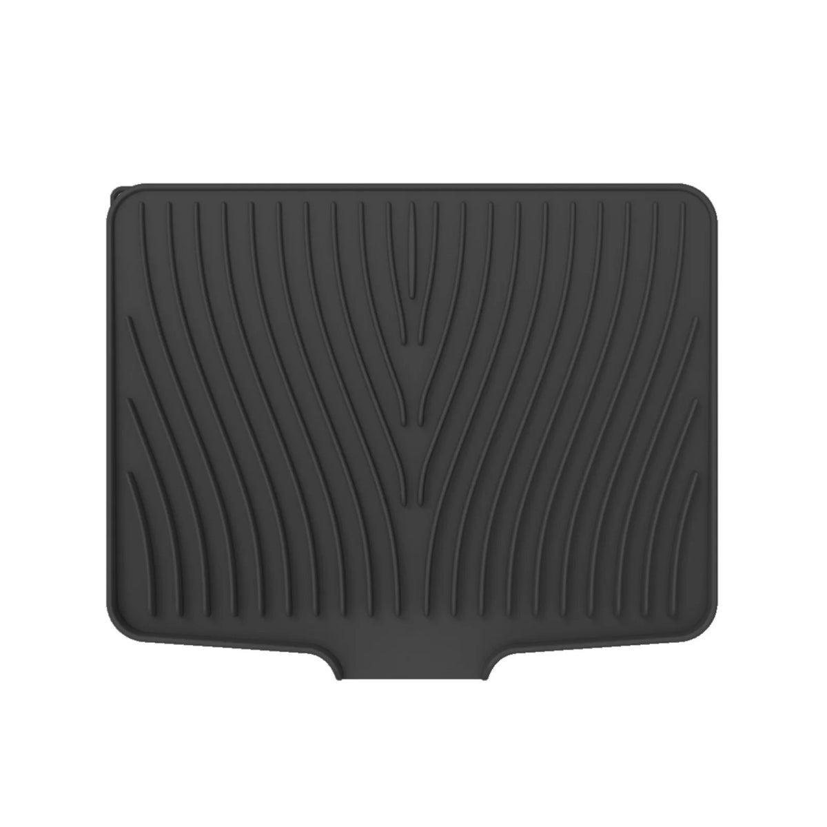 Silicone Dish Drying Mat with Built In Drain, Heat Resistant Countertop Drain Pad for Kitchen Sink