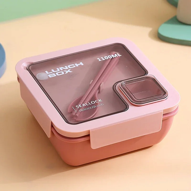 Leak Proof Bento Lunch Box with Cutlery, Microwave and Dishwasher Safe Lunch Container, 850 or 1100 ml